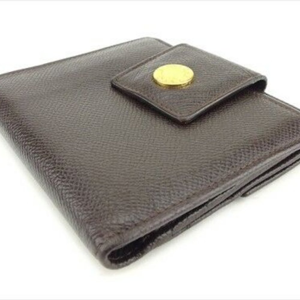 Bvlgari Wallet Purse Folding wallet Brown leather Woman Authentic Used - Picture 3 of 8